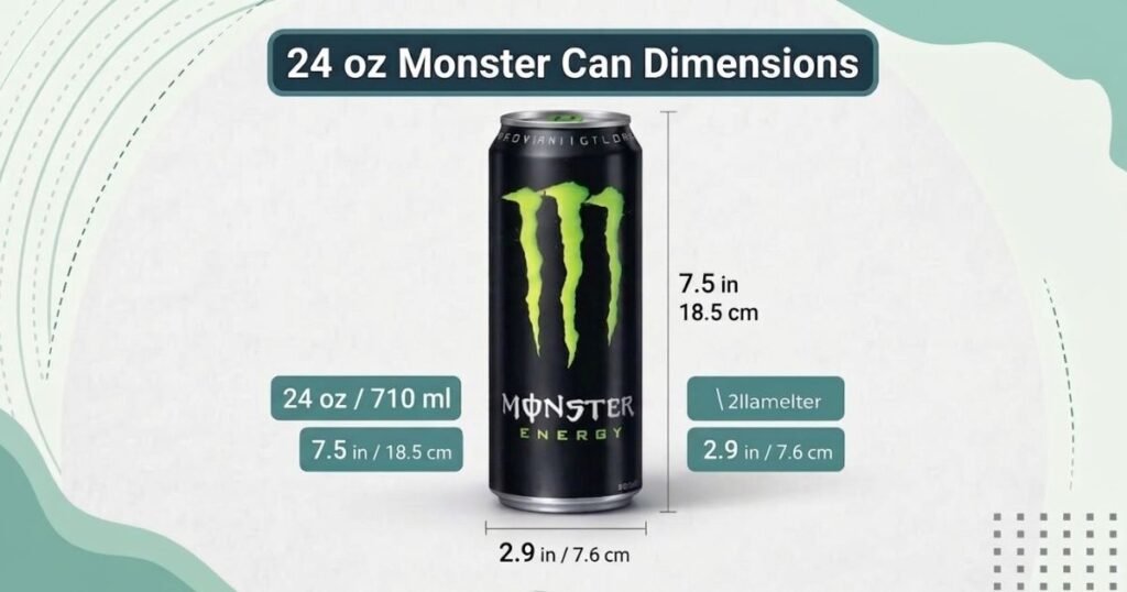 24 oz Monster Can Dimensions