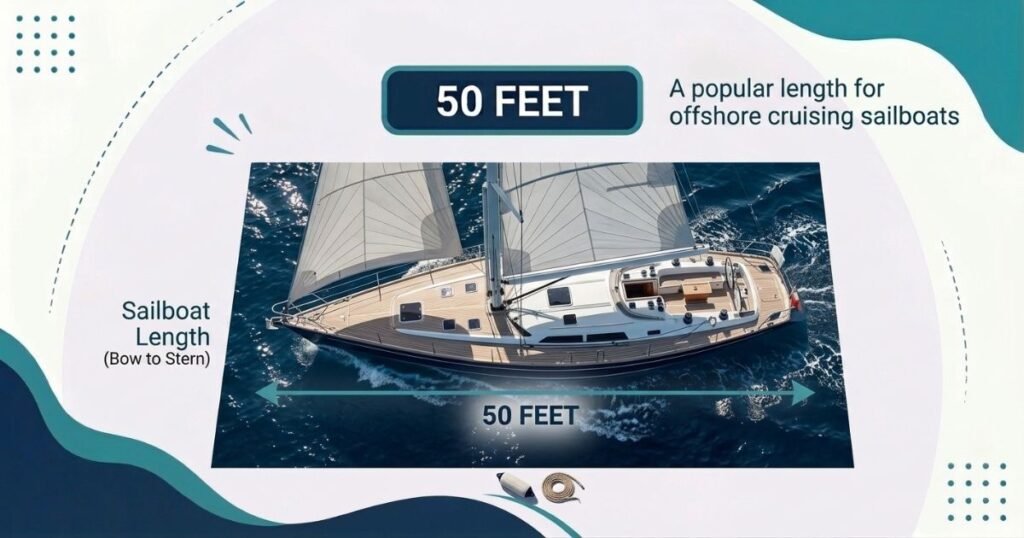 50 feet Large Sailboat