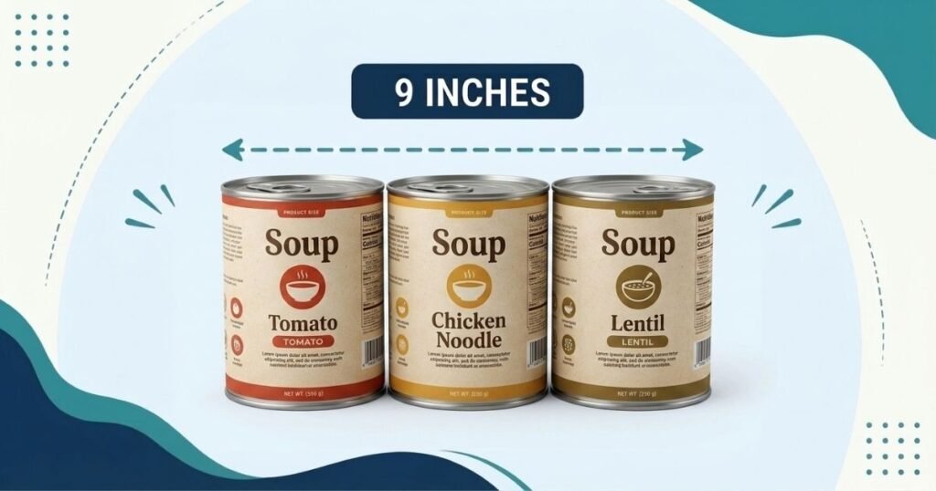9 Inch 3 Soup Cans