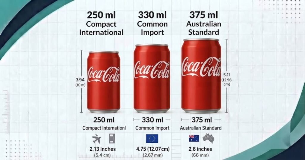 International Coke Can Dimensions