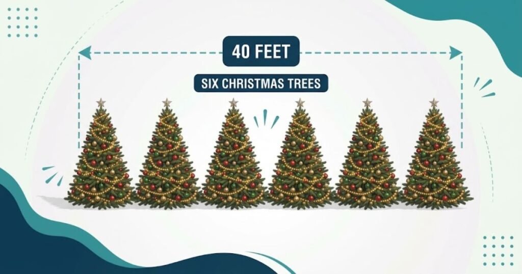 40 feet Six Christmas Trees